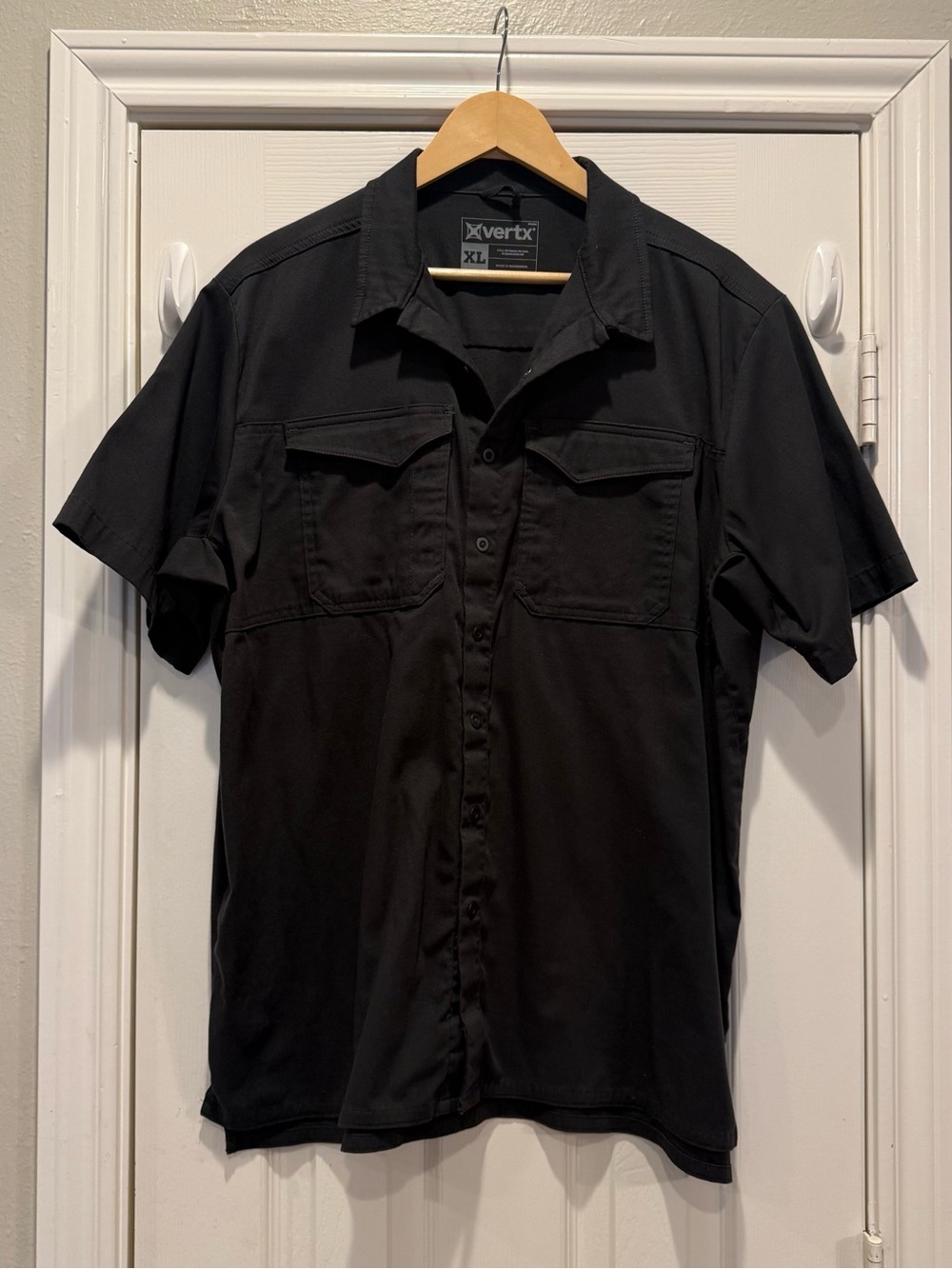 Vertx Shirt Men’s XL Gray Short Sleeve Snap Button Up Tactical Casual Pockets
